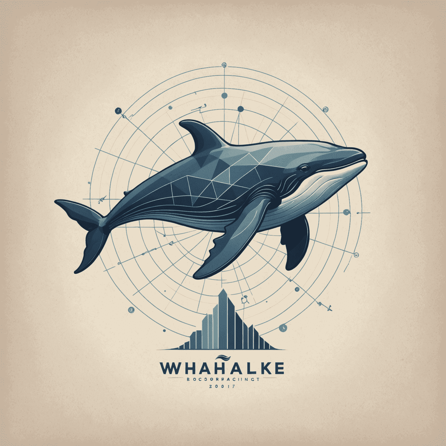 whaleeted Logo - Ein stilisierter Wal mit Finanzdiagrammen