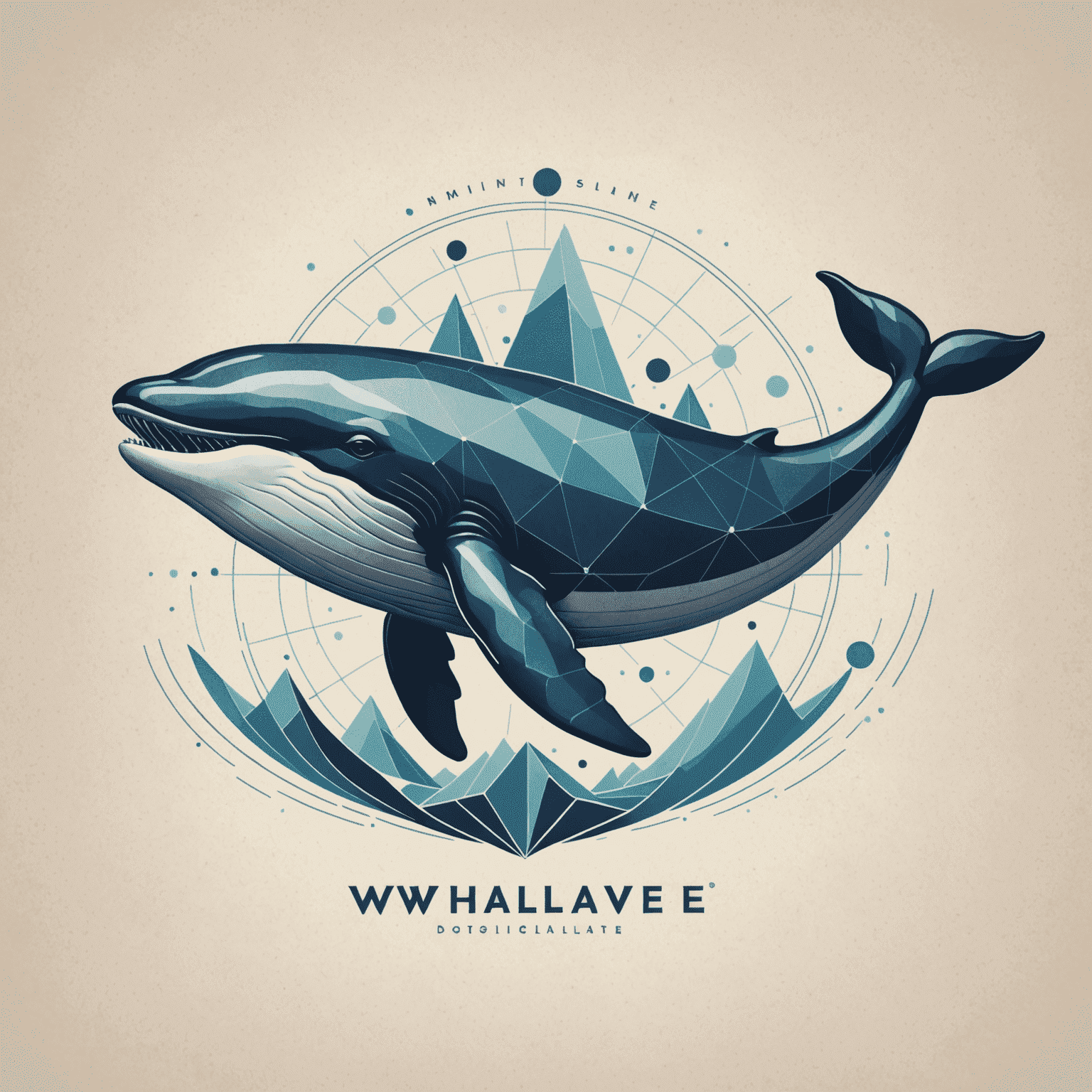 whaleeted Logo - Ein stilisierter Wal mit Finanzdiagrammen